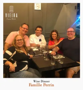 Wine Dinner Famille Perrin no Vieira Cuisine Bistrô