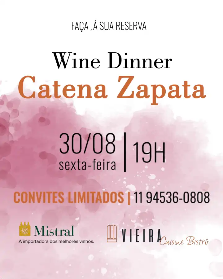 Convite Wine Dinner Catena Zapata